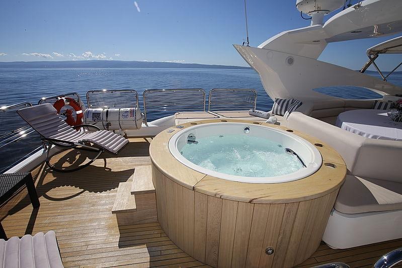 a boat on a deck aboard BABY I Yacht for Charter