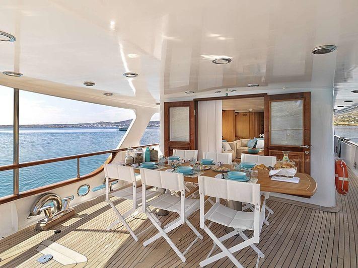 a boat on the water aboard SOUNION II Yacht for Charter