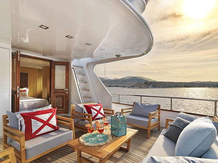 a boat on the water aboard SOUNION II Yacht for Charter
