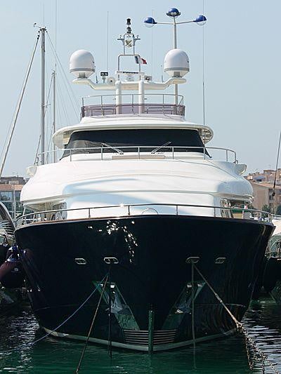 a large white boat aboard LADY SOUL Yacht for Charter