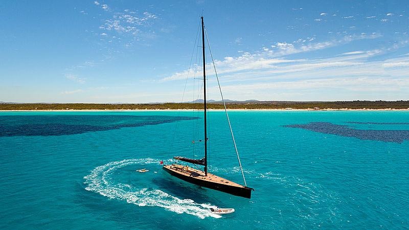 a sailboat on the water aboard WALLY LOVE Yacht for Charter