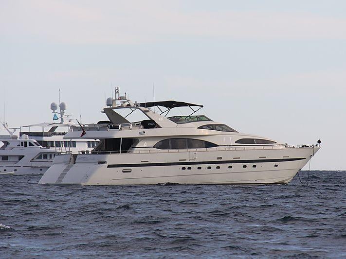 a white yacht in the water aboard ACCAMA DELTA Yacht for Charter