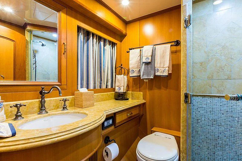 a bathroom with a sink and toilet aboard ENDLESS SUMMER Yacht for Charter