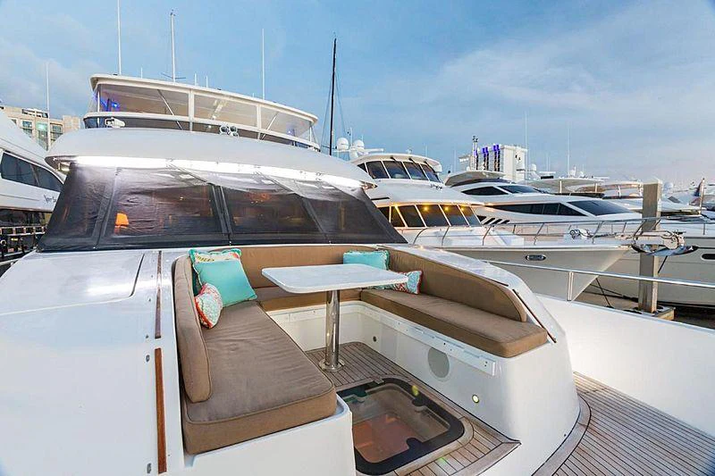 a boat with a deck and a deck with a deck and a large boat on it aboard ENDLESS SUMMER Yacht for Charter