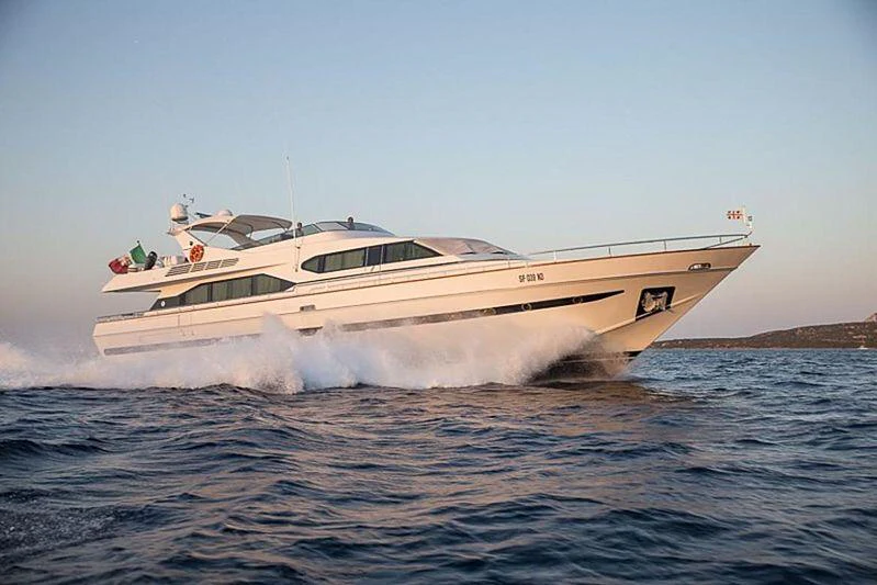 a boat on the water aboard PIERPAOLO IV Yacht for Charter