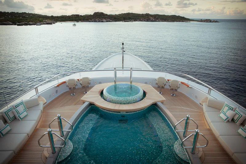 a swimming pool on a deck aboard WHISPER Yacht for Charter