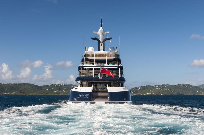 a boat on the water aboard SOLANDGE Yacht for Charter