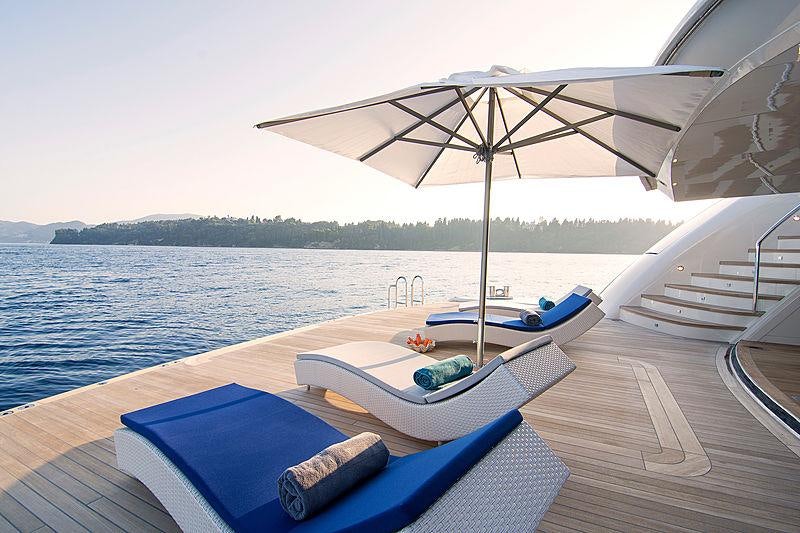 a boat on the water aboard O'PTASIA Yacht for Charter