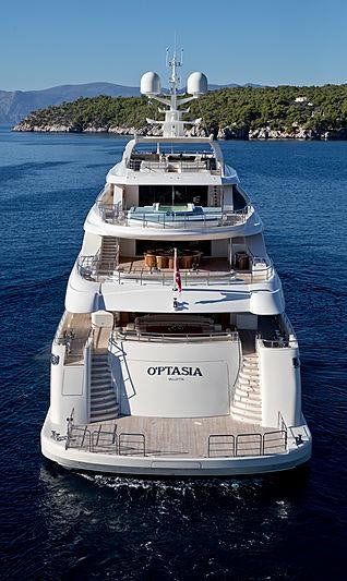 a boat on the water aboard O'PTASIA Yacht for Charter