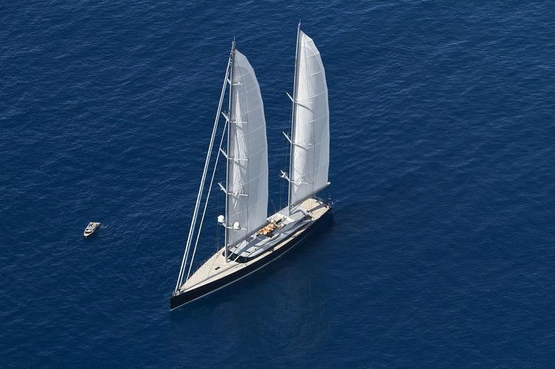 a boat sailing on the water aboard VERTIGO Yacht for Charter