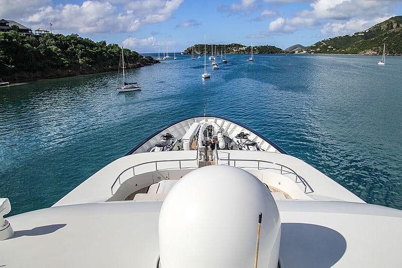 a boat on the water aboard SILVER ANGEL Yacht for Charter