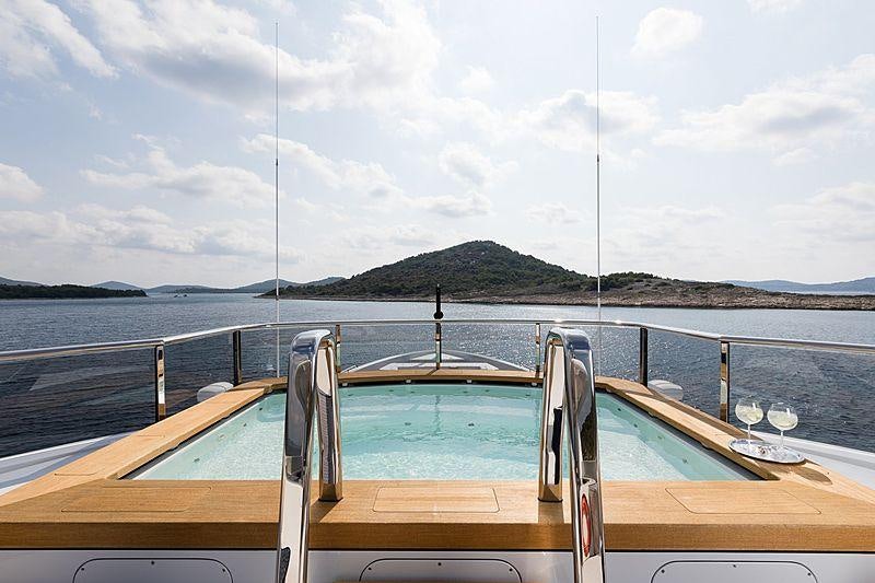 a boat on the water aboard SAMURAI Yacht for Charter