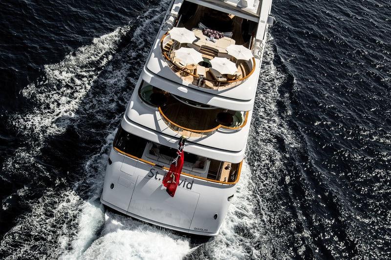 a boat on the water aboard ST DAVID Yacht for Charter