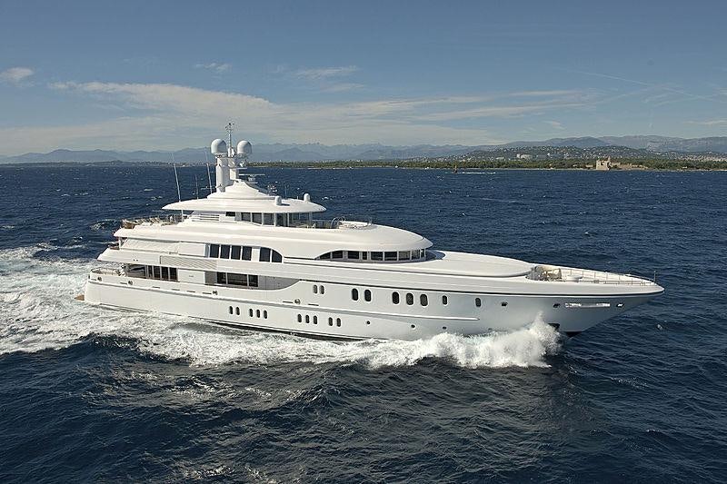 a white boat on the water aboard BELLA VITA Yacht for Charter