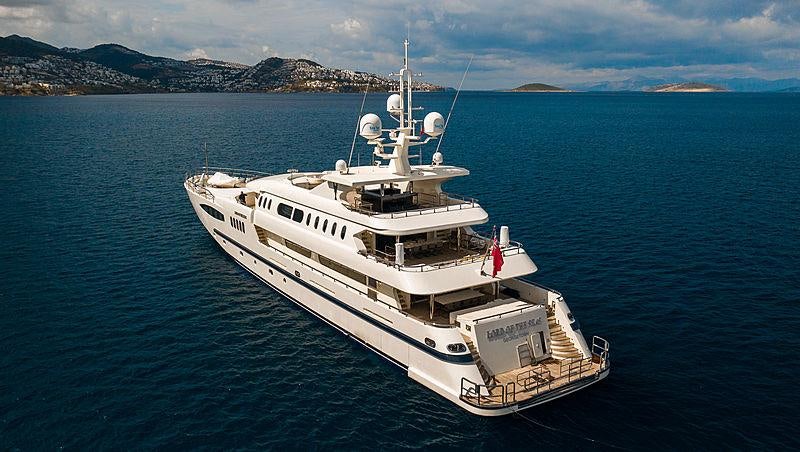 a boat in the water aboard QUEEN MARE Yacht for Charter