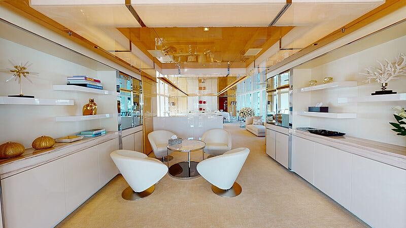 a modern looking kitchen aboard LA PELLEGRINA 1 Yacht for Charter