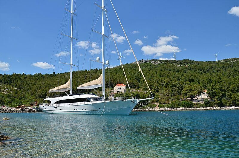 a boat on the water aboard ACAPELLA Yacht for Charter