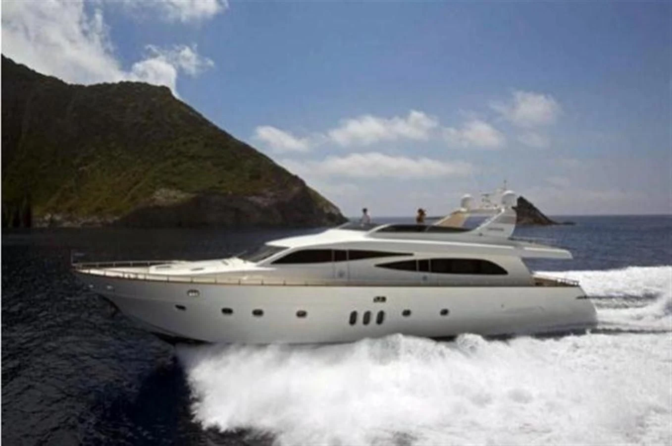 a boat on the water aboard SANS SOUCI Yacht for Sale