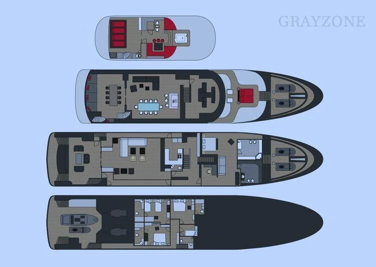 diagram aboard THANUJA Yacht for Sale