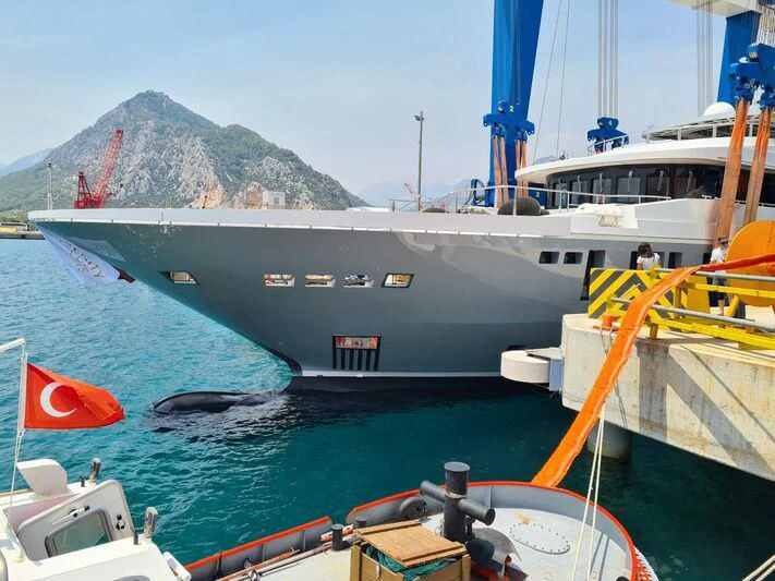 a boat in the water aboard THANUJA Yacht for Sale