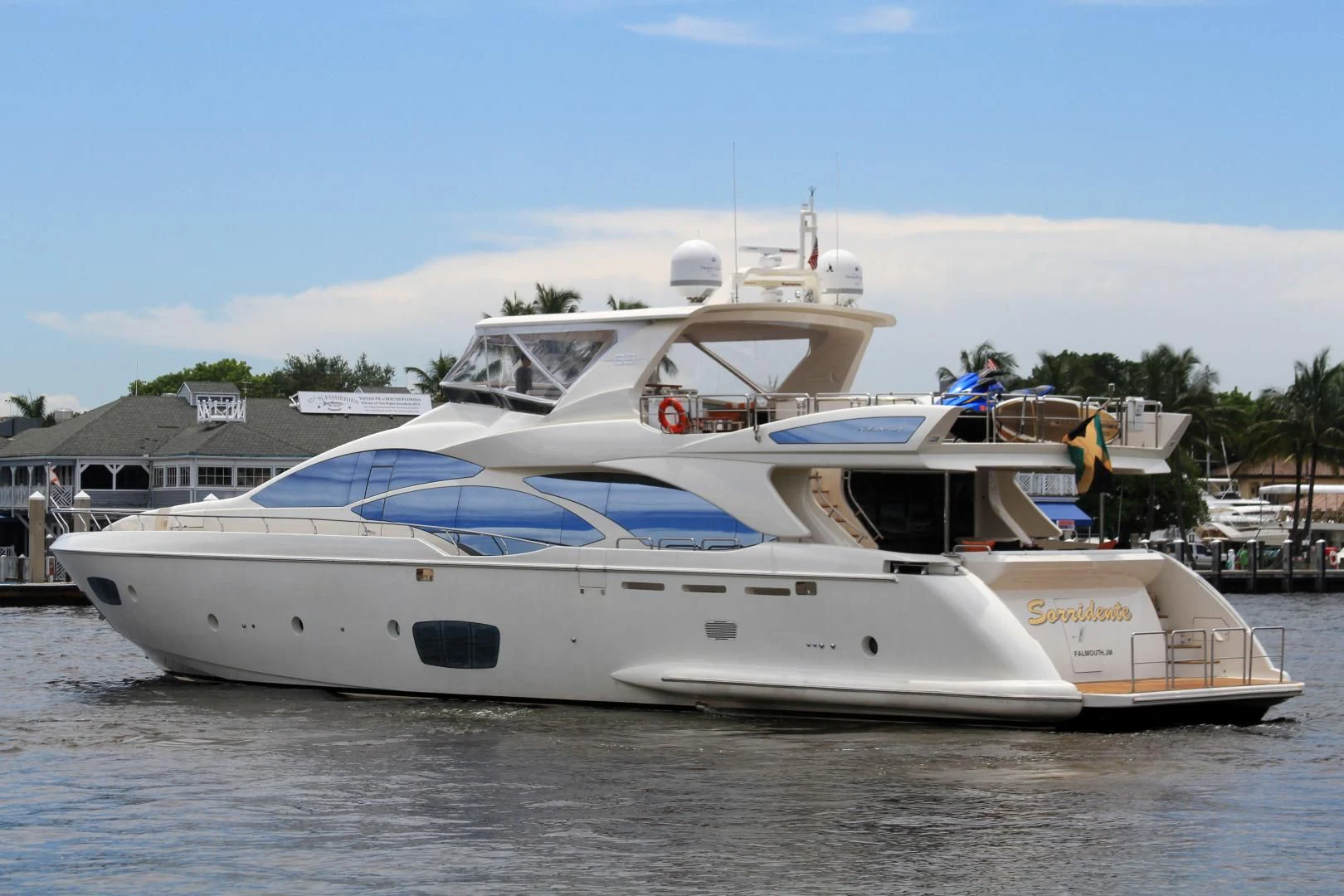 a boat in the water aboard SORRIDENTE Yacht for Sale