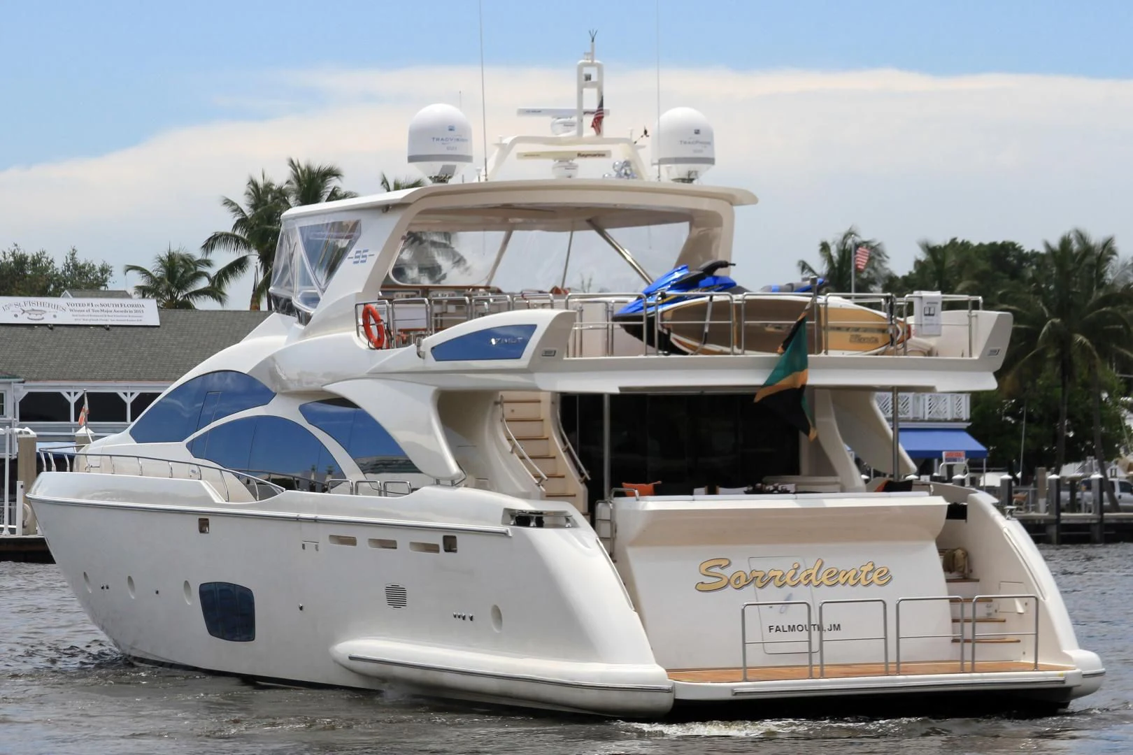 a couple of boats are parked aboard SORRIDENTE Yacht for Sale