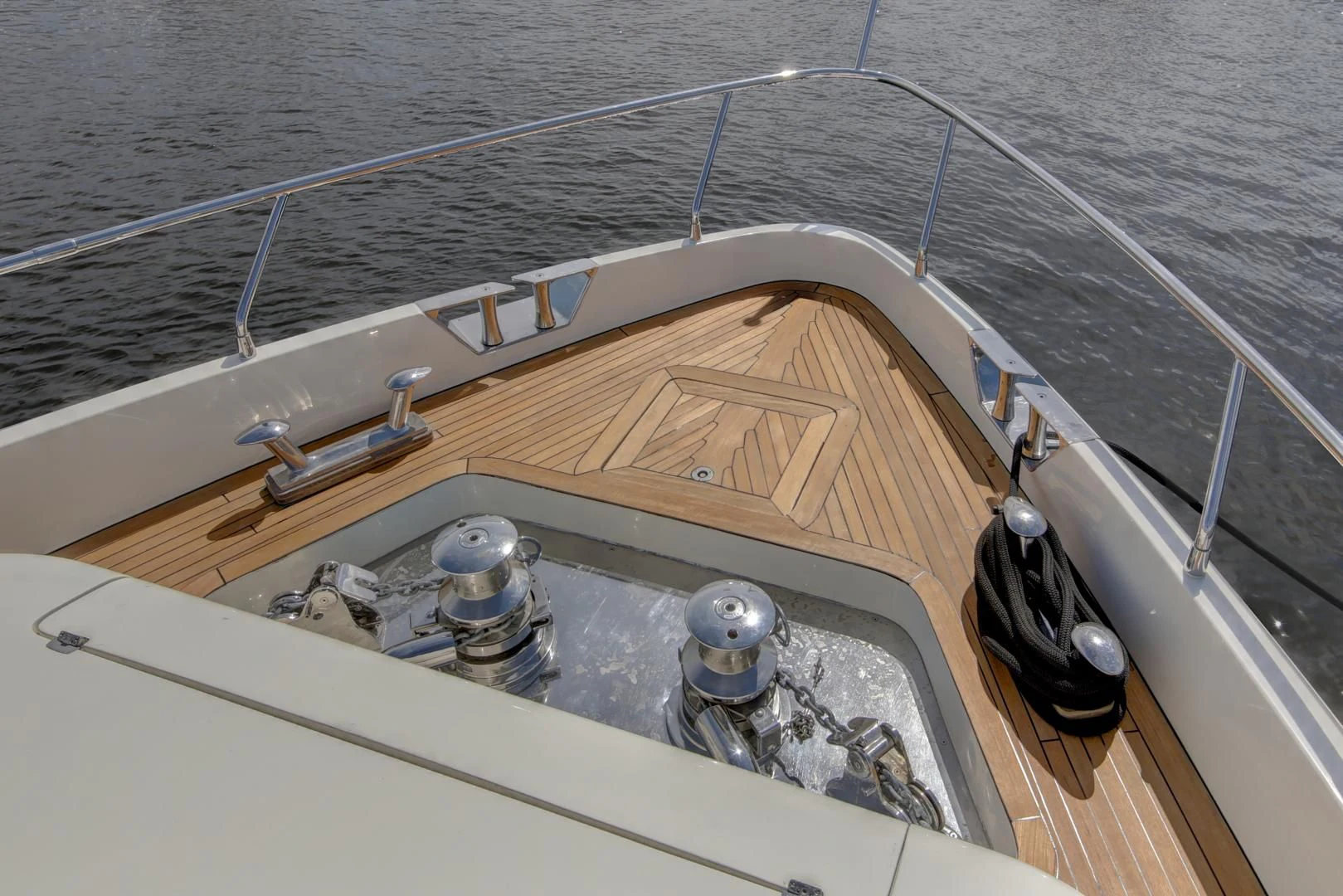 the front of a boat aboard SORRIDENTE Yacht for Sale