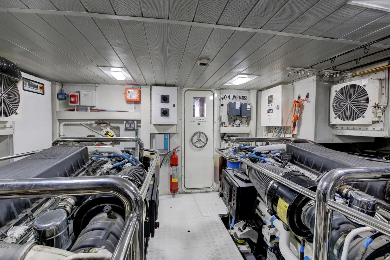 a room with machines and equipment aboard SORRIDENTE Yacht for Sale