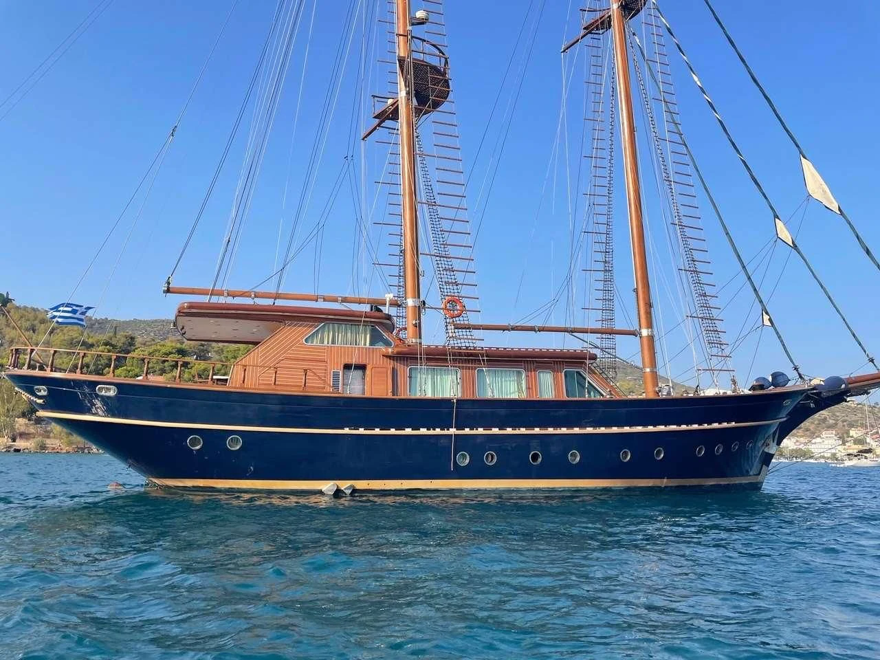 a boat on the water aboard BLUE DREAM Yacht for Sale