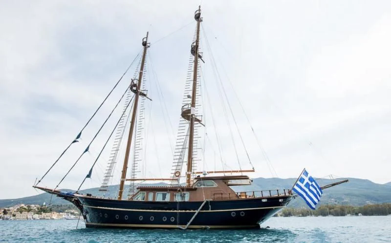 a boat on the water aboard BLUE DREAM Yacht for Sale
