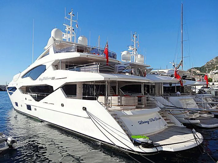 a boat on the water aboard LIVING THE DREAM Yacht for Sale