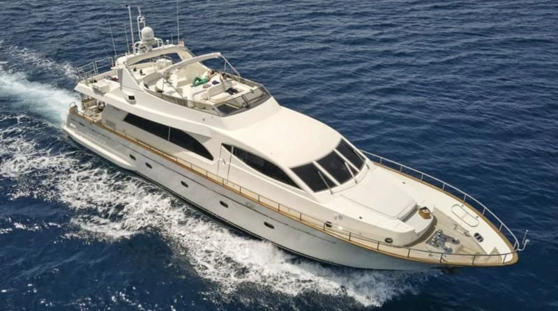 a white yacht on the water aboard ESTIA POSEIDON Yacht for Charter