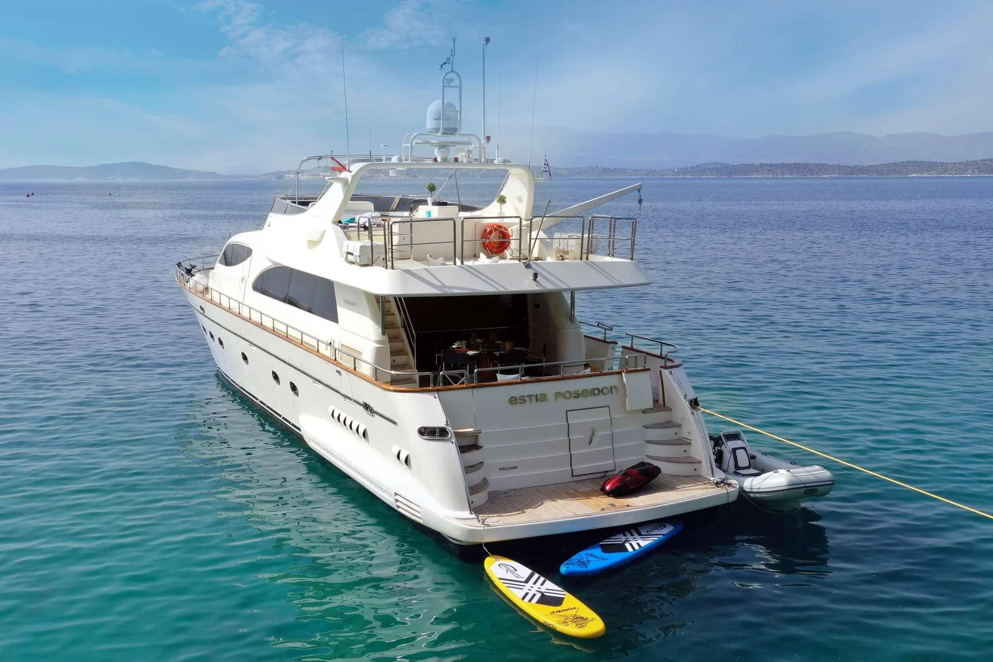 a boat in the water aboard ESTIA POSEIDON Yacht for Charter