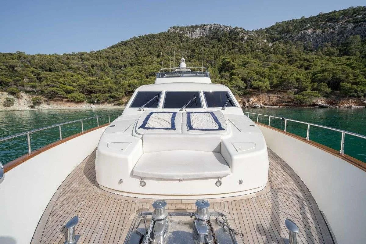 a boat on a deck aboard ESTIA POSEIDON Yacht for Charter