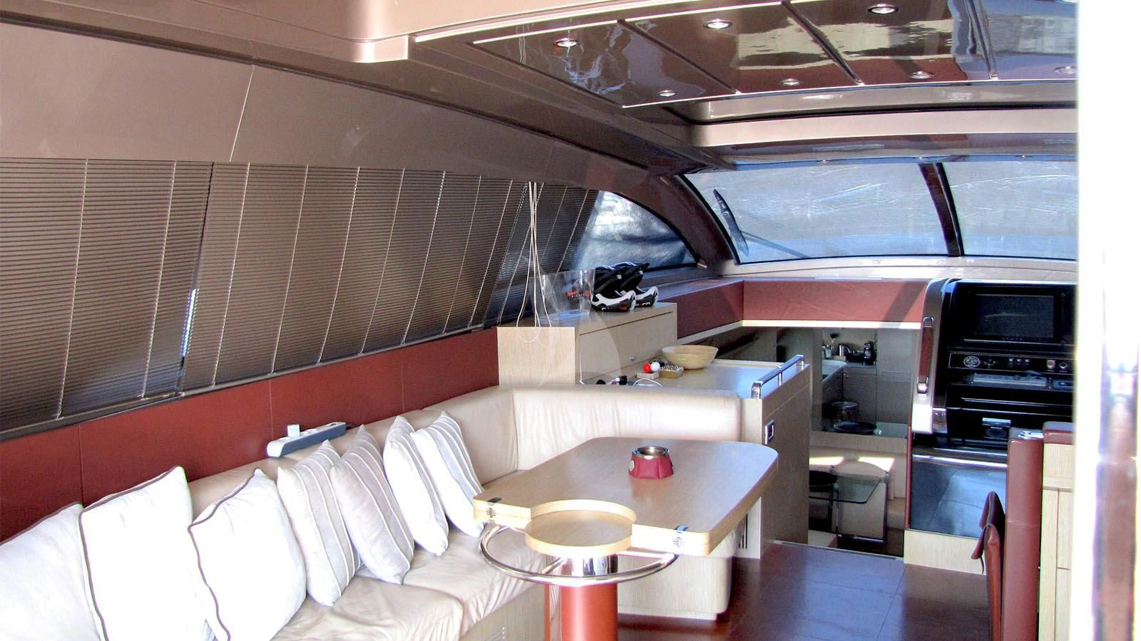 a room with a table and chairs aboard UNNAMED Yacht for Sale