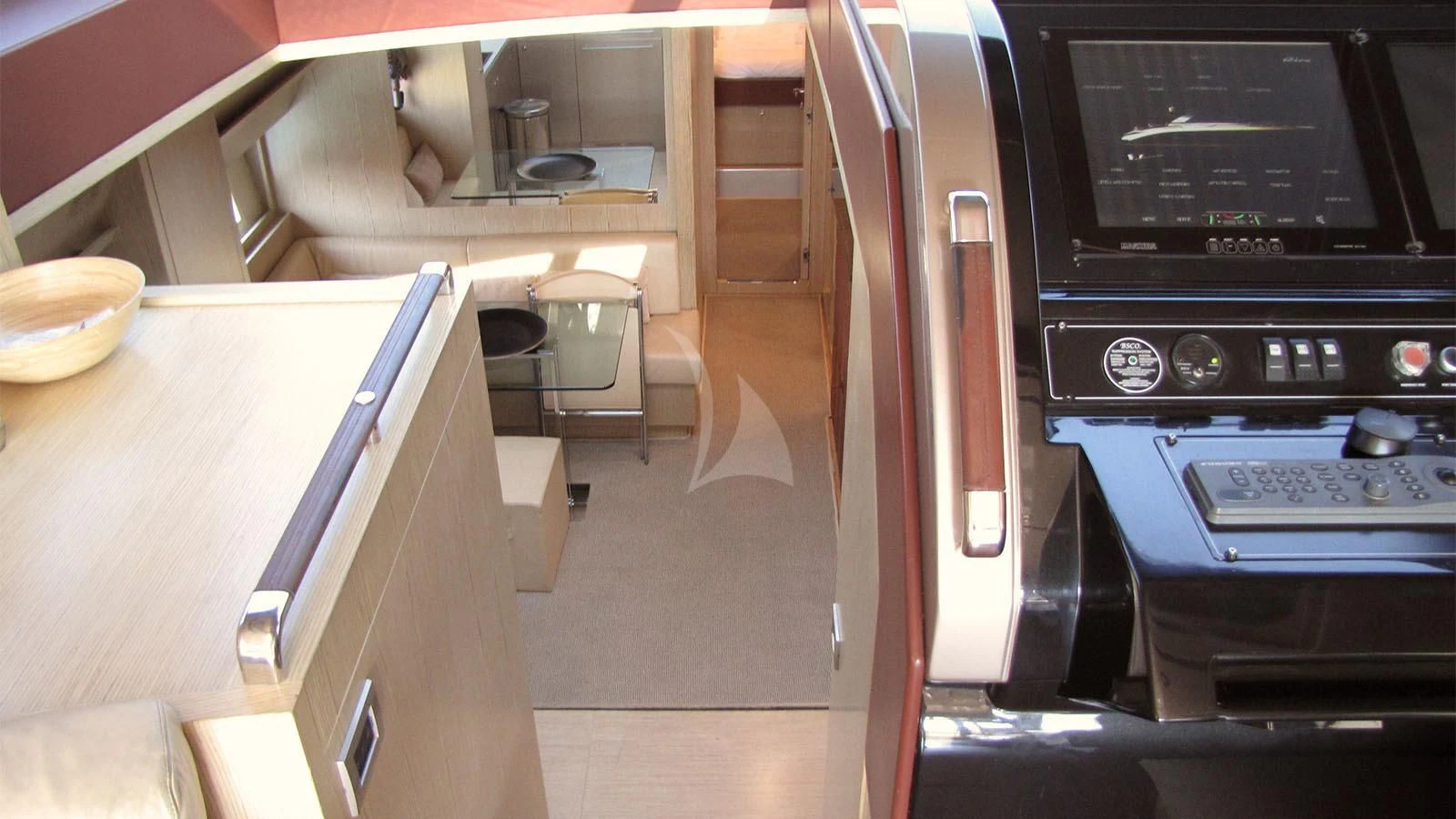 a room with a table and chairs aboard UNNAMED Yacht for Sale