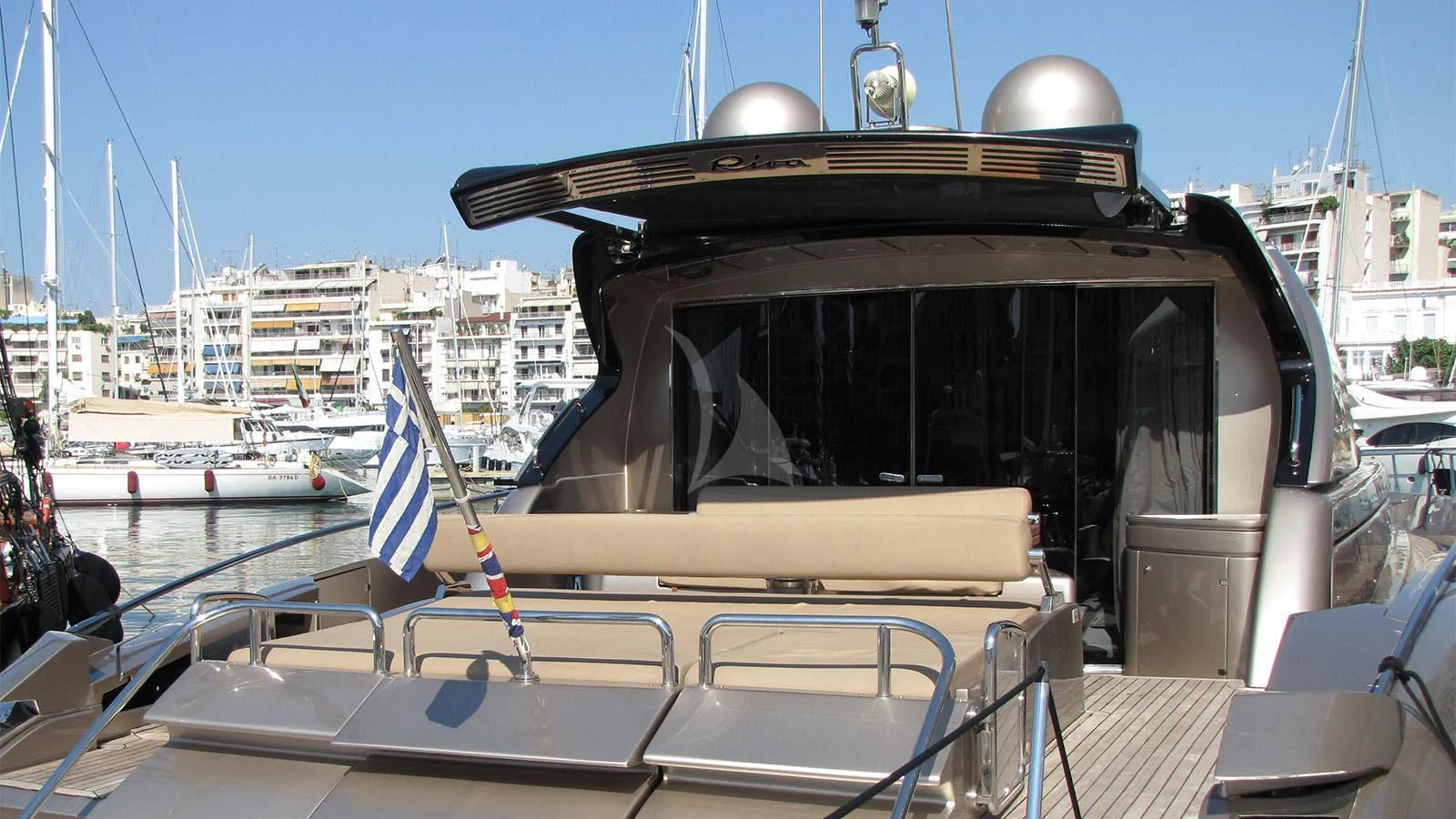 a boat with a canopy aboard UNNAMED Yacht for Sale