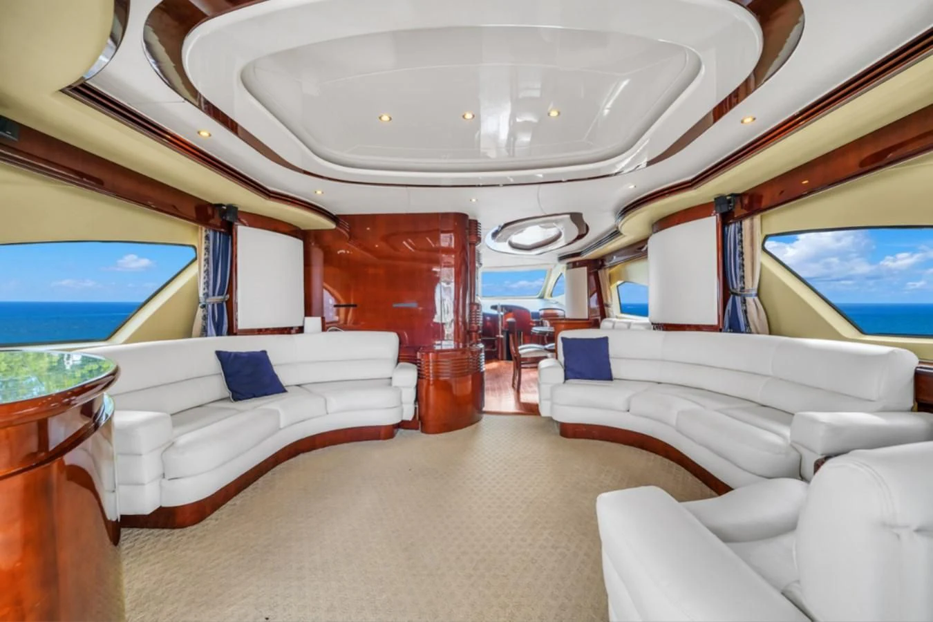 inside of a train aboard AZIMUT 80 2003 Yacht for Sale