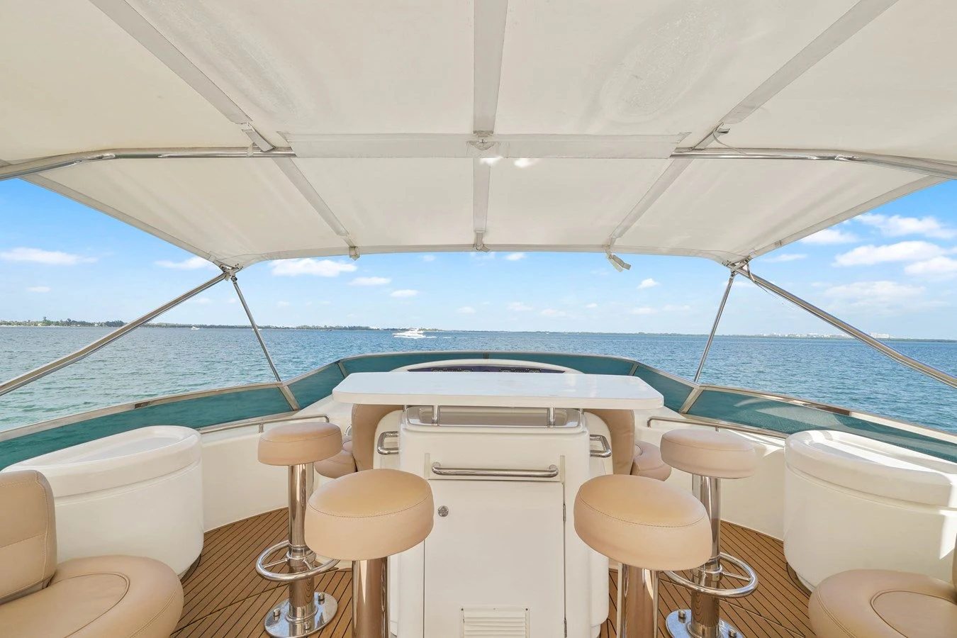 a room with a view of the ocean and the ocean aboard AZIMUT 80 2003 Yacht for Sale
