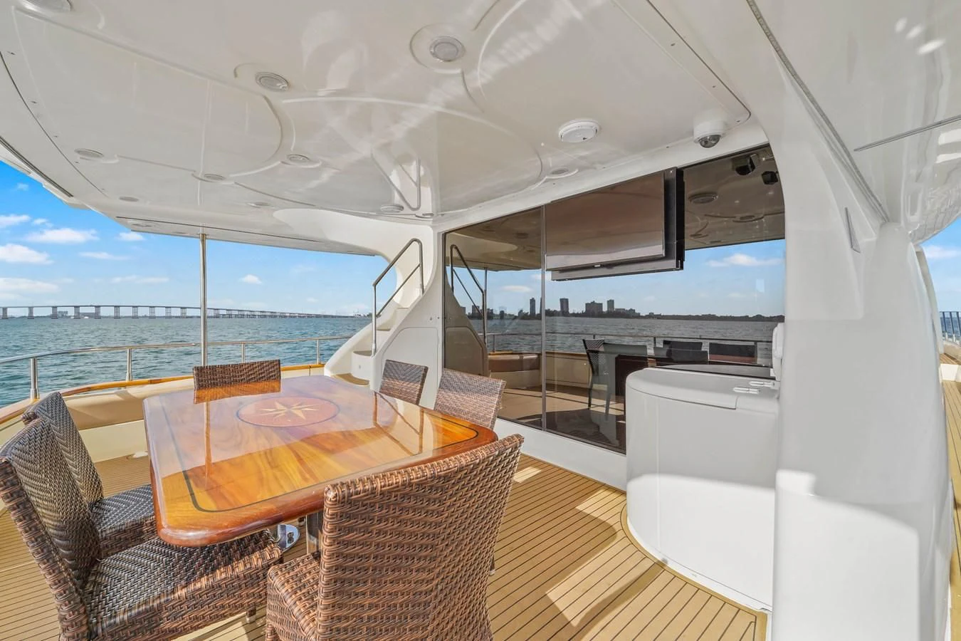a boat on the water aboard AZIMUT 80 2003 Yacht for Sale