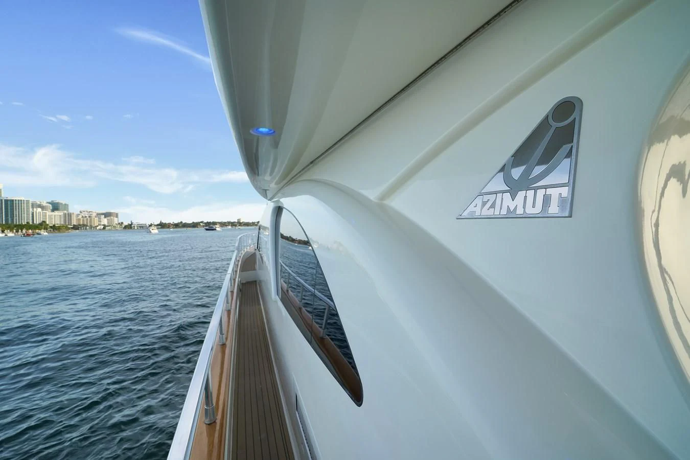 a boat on the water aboard AZIMUT 80 2003 Yacht for Sale