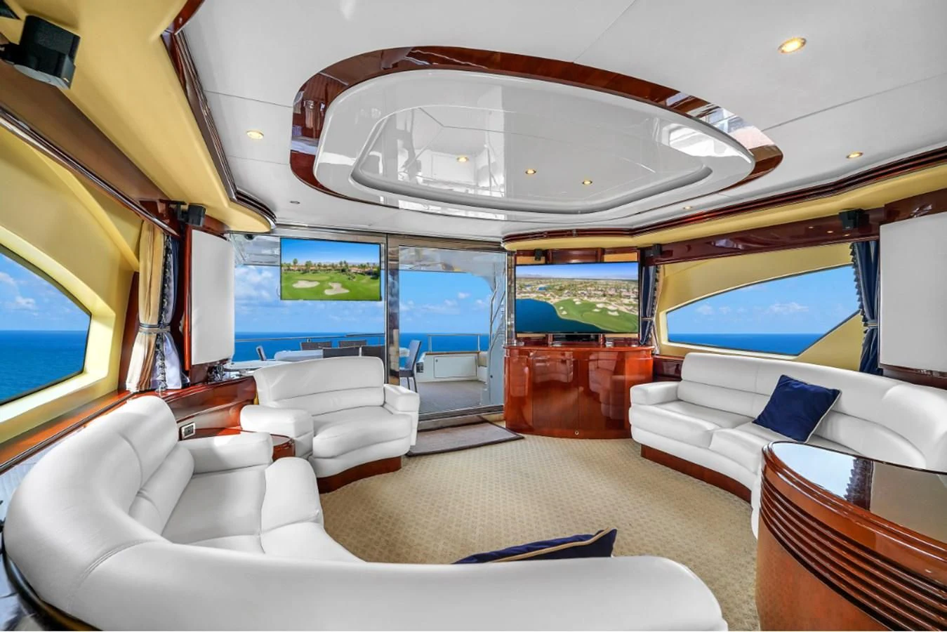 inside of a train aboard AZIMUT 80 2003 Yacht for Sale