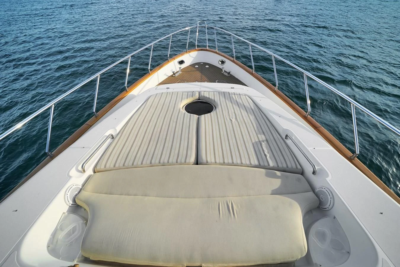 a white boat in the water aboard AZIMUT 80 2003 Yacht for Sale