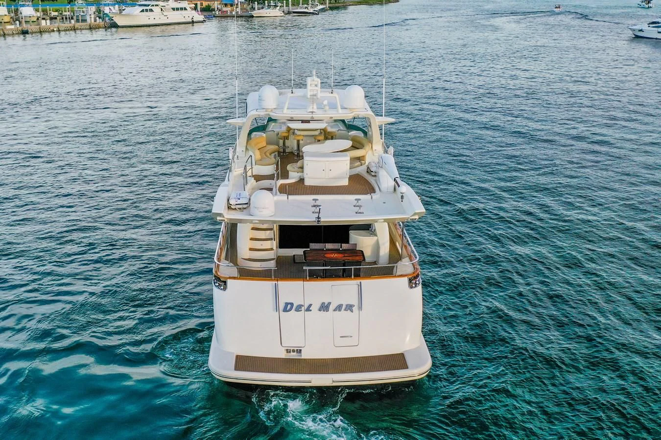 a boat on the water aboard AZIMUT 80 2003 Yacht for Sale
