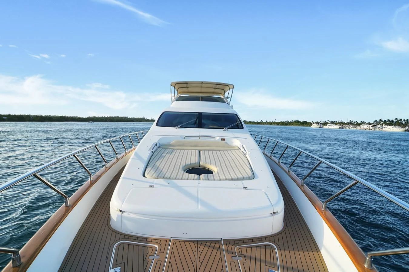 a boat on the water aboard AZIMUT 80 2003 Yacht for Sale
