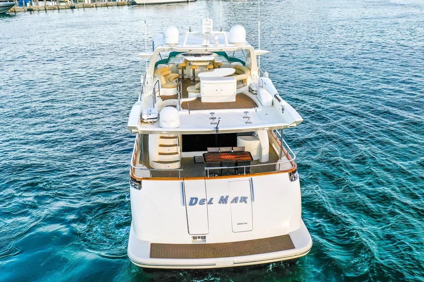 a boat in the water aboard AZIMUT 80 2003 Yacht for Sale
