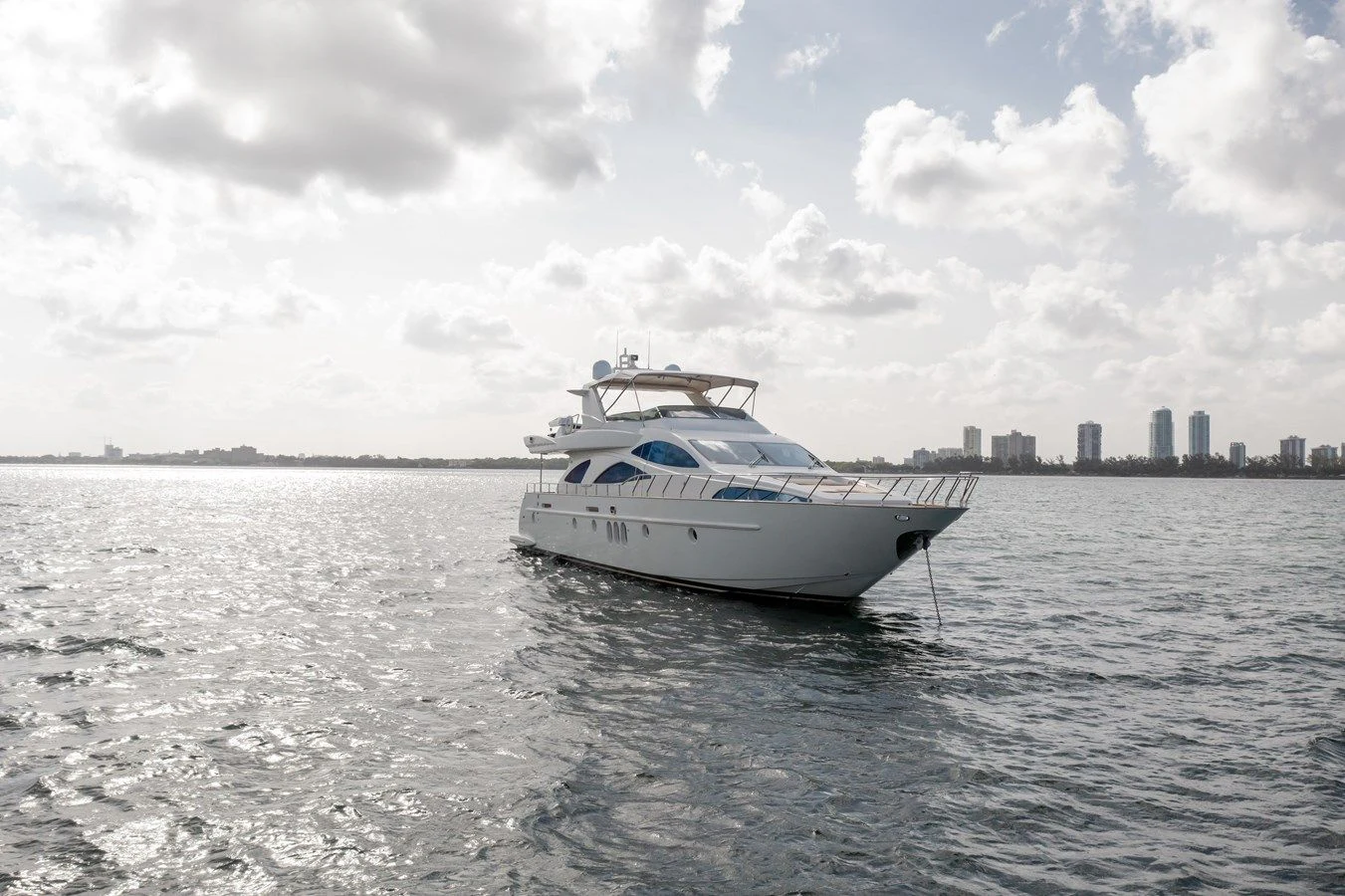 a boat on the water aboard AZIMUT 80 2003 Yacht for Sale