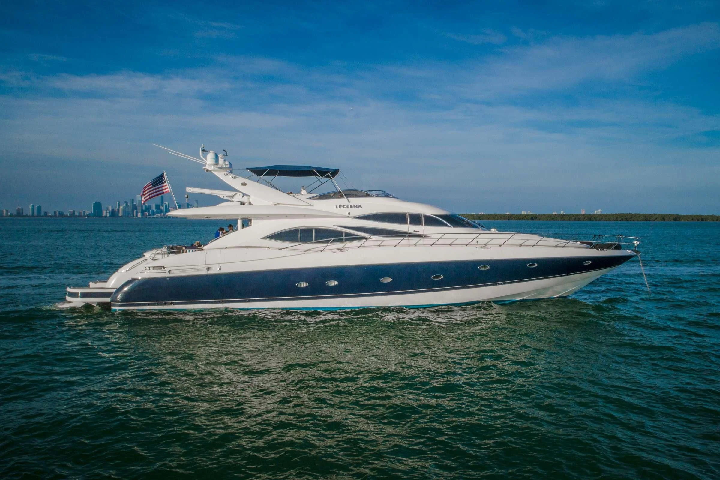 a boat in the water aboard LEOLENA Yacht for Sale