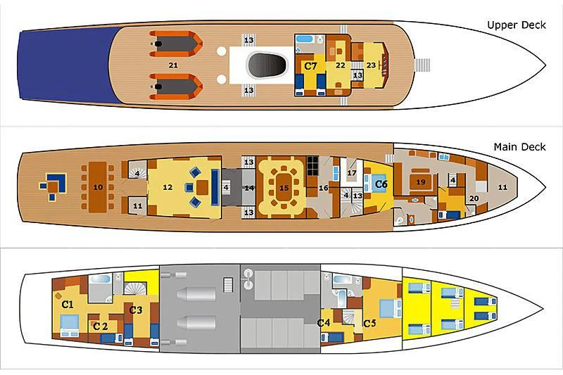 diagram aboard CALISTO Yacht for Sale