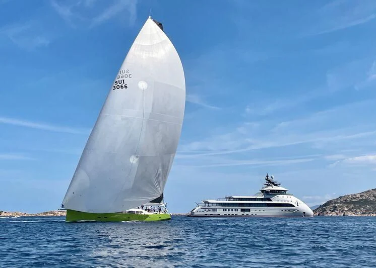 a sailboat on the water aboard INOUI Yacht for Sale